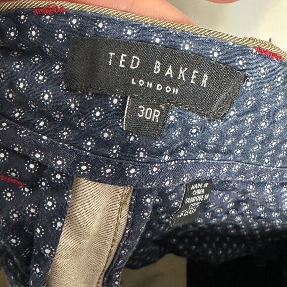 Ted Baker London Rurisk Slim Fit Chino Pants Beige Mens Size 30 Trousers Pockets - Picture 2 of 12